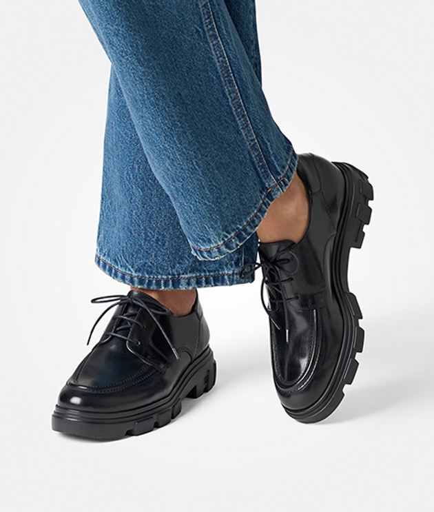 Paul Green 1172-008 scarpe stringate nere