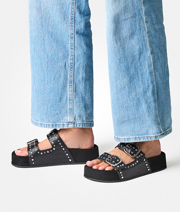 Sandali Paul Green 6168-007 in nero