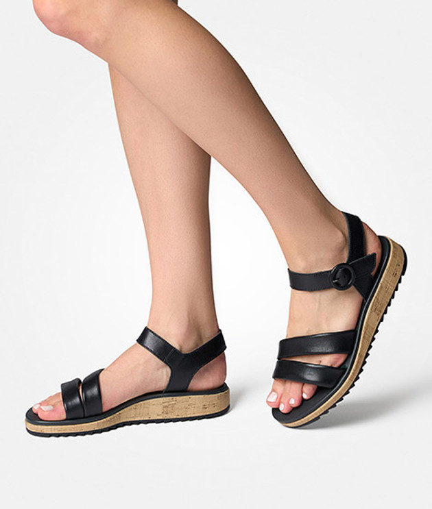 Sandali Paul Green 6112-025 in nero